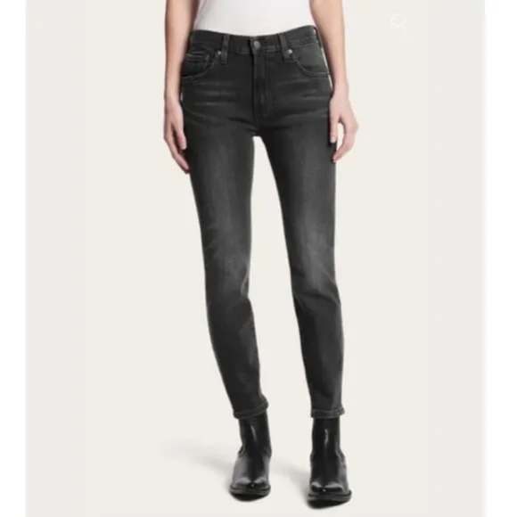 Frye Sienna Cropped Skinny Jean Black Hadley Wash Size 26 - Picture 1 of 11